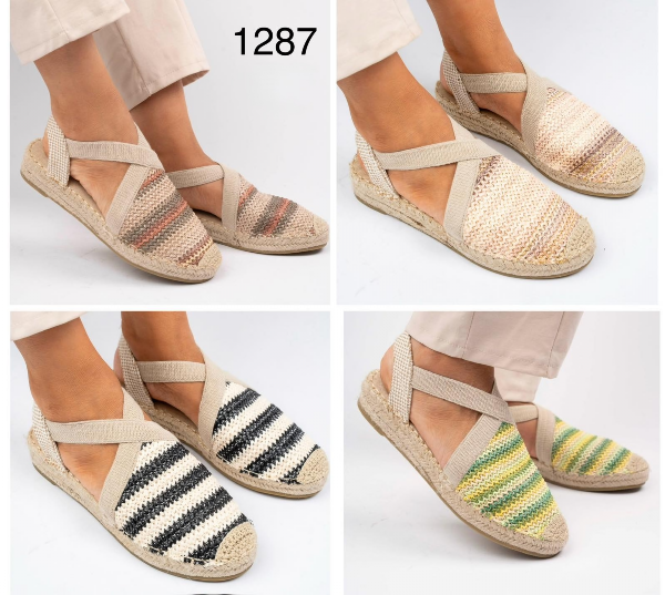 Sandały płaskie damskie Roz 36-41 / 12 par